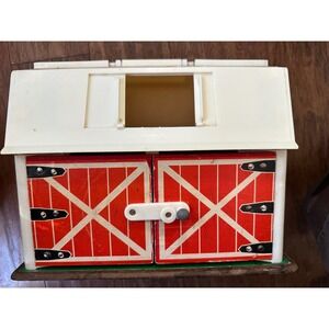 Fisher Price Little People Barn Red Farm Toy Vintage Playset with 4 animals